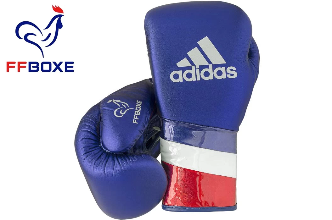 Gants De Boxe En Cuir à Lacets, FFBoxe, Speed 500 - ADISBG500SMU, Adidas 1 Gants De Boxe En Cuir à Lacets, FFBoxe, Speed 500 - ADISBG500SMU, Adidas